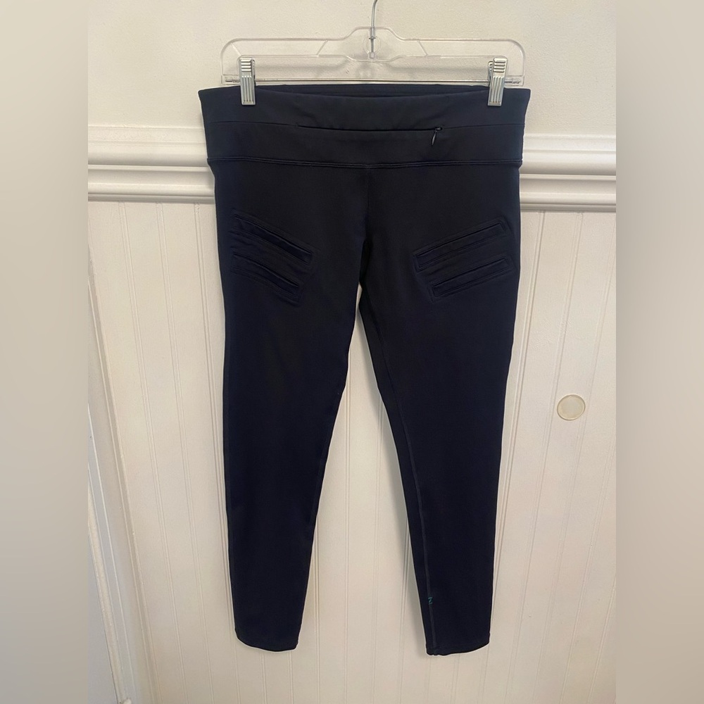 Nancy Rose Performance Black and Green Leggings